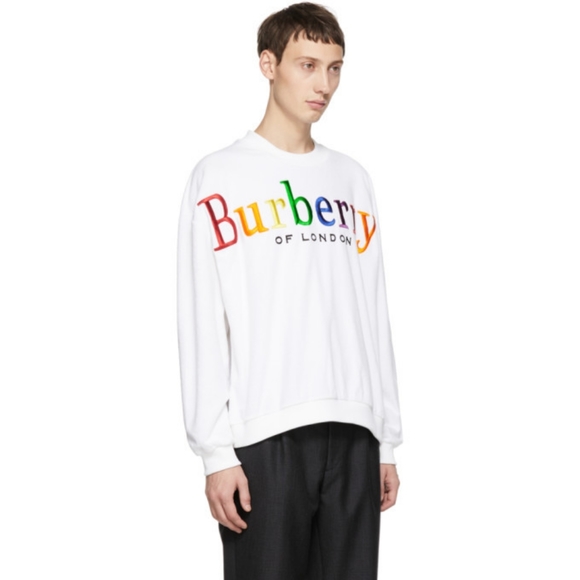 BURBERRY TOWELLING SWEATSHIRT WORN ONCE FOR PHOTOSHOOT - Picture 2 of 3